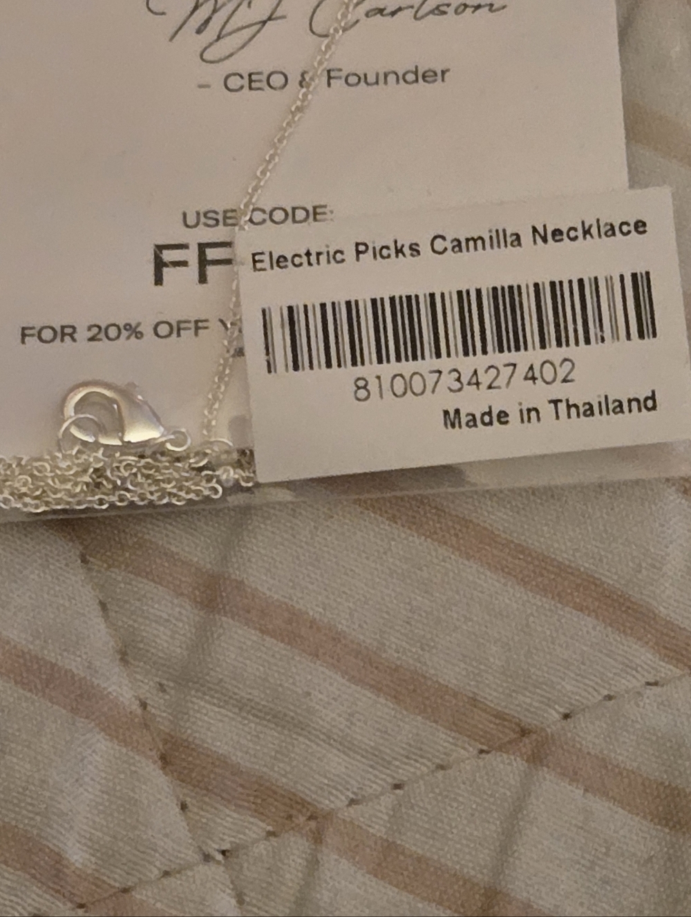 Electric Picks Camilla Necklace - Picture 5 of 8